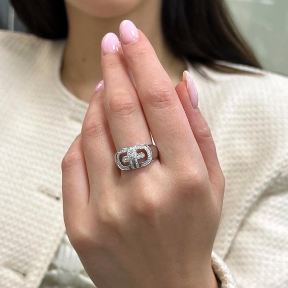 0.29Cttw Pave Set Round Cut Diamond Band Ring 14K White Gold Size 7.5